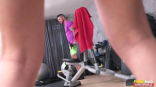 Angelo Godshack’s Blonde Passion in Gym Heat