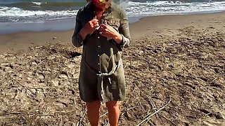 A hotwife and her cuckold at the beach