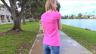 Shy Teen Catarina's Hidden Peek