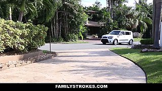 Cool blond gets dicked down by bald stepdaddy