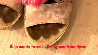 Mrs Mature Feet in Lbd and Very Stinky Shoes