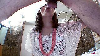 Petite Japanese Teen with small Tits and hairy Pussy seduce to Uncensored JAV Creampie Fuck