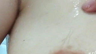 Wet Milky Tits with Hairs on Areolas