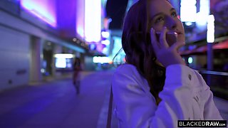 Pale teen begs BBC to make her shake from cumming