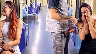 The Slut Got a Blowjob From a Stranger on the Bus in Public!
