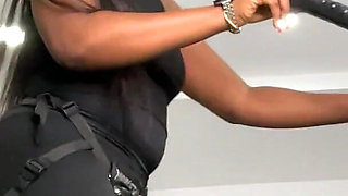 BDSM Femdom Strapon Dick Sucking by African Mistress