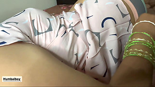 Step Mom Shearing Bed with Step Son Fucking Tight Pussy