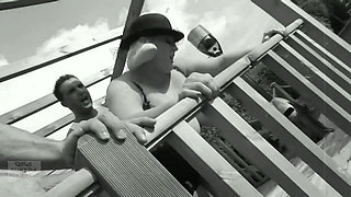 Classic Busty BBW Kris Fucked by 2 Studs