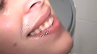 Louisa Washing Her Teeth with Cum and Piss