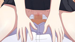 Black-Haired Anime Babe in Uniform Enjoys Hard Fucking and Ahegao Face