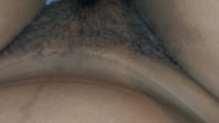 Wet hairy tight pussy taking a fat dick