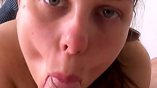 Young Amateur Wife Gives Amazing Eye-contact Blowjob POV