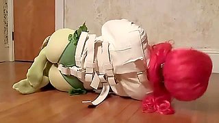 Ludella Hahn as Poison Ivy in a Posey straitjacket