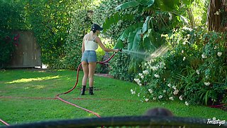 Raunchy lesbos breathtaking porn movie