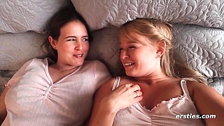 Two Lesbian Friends Hand Over Their Gifts, Then Move On to Pleasuring Each Other