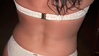 Poolside Shiny Bikini Tease - Bouncy Boobs and Booty on the Edge