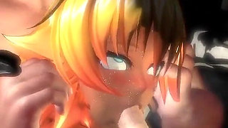 Anime Cowgirl Sex Cage Wrestling Deepthroat and Anal Pounding