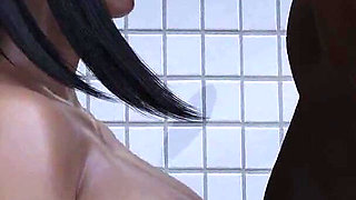 Tifa's Dark Haven: Asian Girl with Huge Tits Sucking BBC and Got Covered in Cum in the Toilet - Episode 22