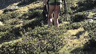 Nude hiking in the Alps