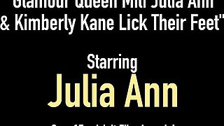 Junoesque Julia Ann and Kimberly Kane's foot fetish clip