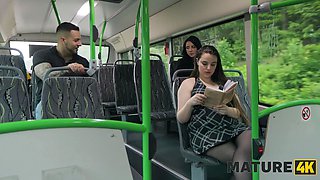 Mature4k. hopping on a cock in the bus
