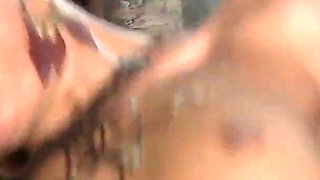 Honey loves anal sex in a barn with hot man
