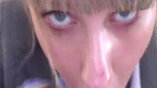Blue-eyed Beauty Breaks Composure. Innocent Look Turns Into Wild Desire!