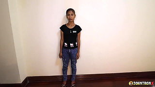 Johntronx - Thin Asian Babe Meets My Dick with Her Tight Pussy