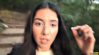 Katty West Deep-Throats in Public Park Encounter