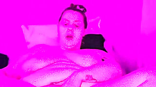 BBW Spreads Her Pussy for Her Machine