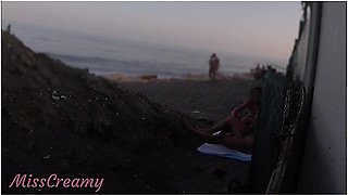 Flashing My Cock In Front Of My Stepdaughter In A Public Beach And She Helps Me Cumshot 2