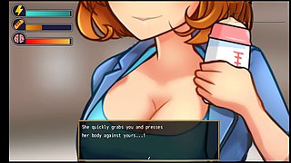 Anime, femdom university, toilets