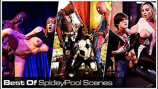 Best Of Spideypool Scenes - Keep Watching Until The End For The Hottest Threesome Ever With Kenzie Taylor And Ana Foxxx