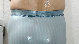 Taking Shower with Bubble Butt.