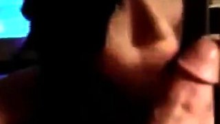 Asian Amateur Loves Sucking White Cock on Webcam