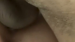 Pierced Navel and Hoop Earrings - Dark-haired Babe Takes a Big Black Cock on White Sheets