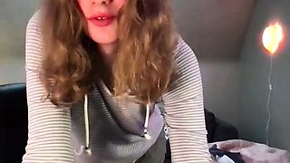 Very Hot Amateur French Teen couple tit fuck on Webcam