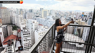 Brunette with the Ass Swallowed My Cock with Her Ass