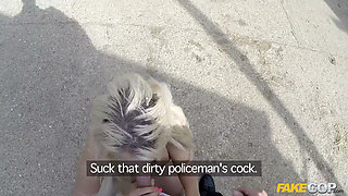 Fake Cop - Busty Brooklyn Blue Gets Hardcore Pounded Over Police Car Bonnet by a Cheeky Fake Officer