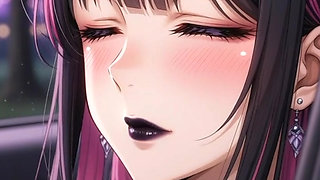 Emo Goth Girl First Date JOI in Parked Car Teases Pussy and Cums With You