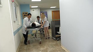 Lily Larimar Beautiful Nurse and Doctor Cure Threesome Creampie