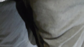 A rippling waterfall in my athletic pants down my legs