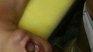 He Cums a Huge Load of Sperm Into My Open Mouth and All Over My Face, I Love Such a Hot Cumshot and Want More of It.