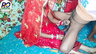 Desi Honeymoon Sex Video Hindi Audio – Claire Vaise in Red Saree and Blouse Having Fun
