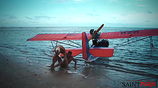 Caylian Curtis Fucks a Pilot on a Secluded Island Beach
