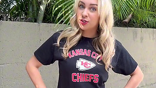 Super Bowl Pee!! Who Are You Rooting for?? I Am in My Own Private Yard, No One Can See Me