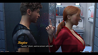Stranded in Space - Nearly Caught by Big Tits Indian MILF