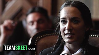 Goth Wednesday Adams Shares an Interracial Threesome With Classmates