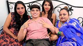 Desi Girlfriend Call His Boyfriend to Enjoy Sex with Her Friends Full Hardcore One Men Fucking Three Women Foursome Video