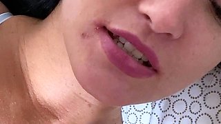 Mature brunette amateur giving a great POV blowjob